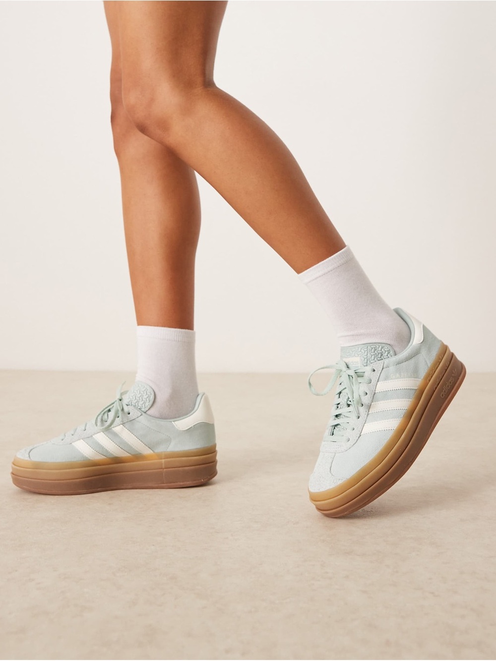 Adidas Gazelle Bold Women’s Sneakers Size 7.5 Mint Green Gum Platform NWT